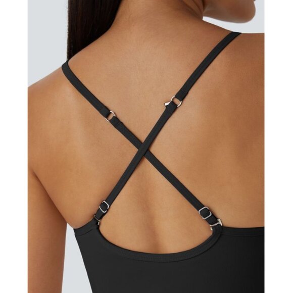 Halara Softly Zero Plush 2-in-1 Pocket Mini Active Dress Sz Small Womens Black A - Picture 7 of 14